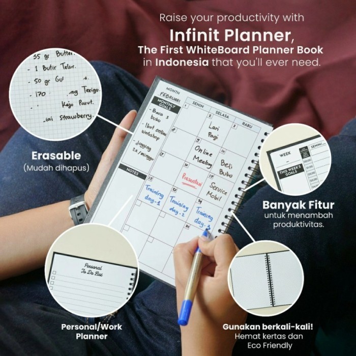 

Promo Bulan Ini Infinit Planner, Agenda, Jurnal ,Buku Catatan Yang Bisa Dihapus Promo
