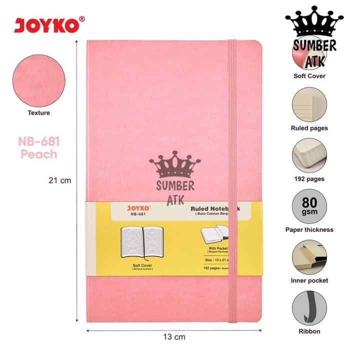 

Spesial Notebook Buku Tulis Catatan Diary Agenda Joyko Soft Cover A5 Peach Gilaa!!!