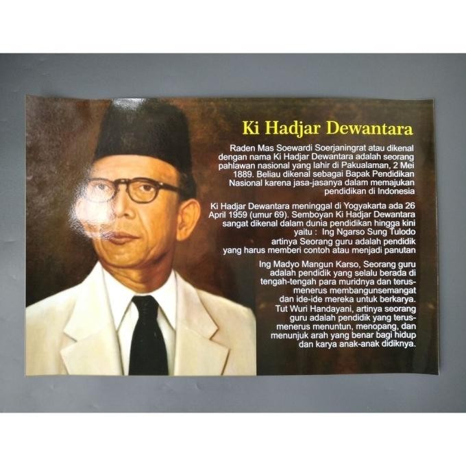 @@@@] Poster Ki Hajar Dewantara, Poster Sekolah, Poster Pahlawan Nasional