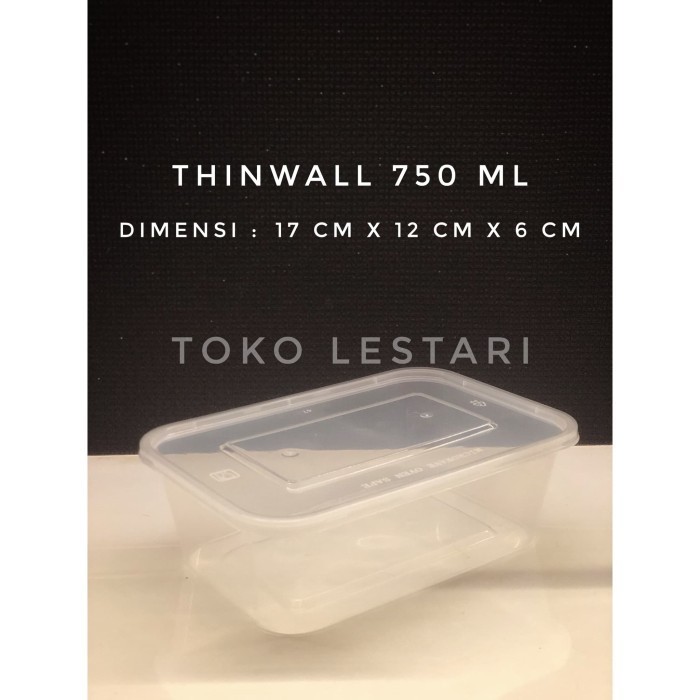 

] Kotak Makan Plastik Thinwall Food Container Lunchbox Plastik 750 ml