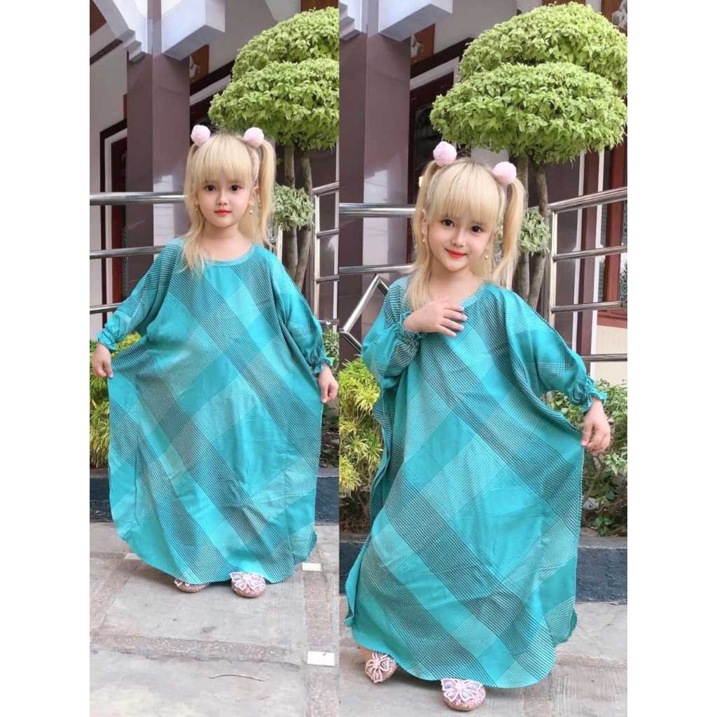 Kaftan Anak Perempuan 12 Thn Umur 5 6 Tahun 8 9 2 3 4 Abaya Remaja Mididress Kaptan Lebaran Syari Se