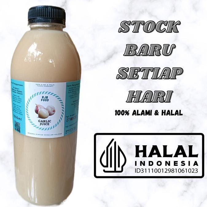 

1000ml Jus Bawang Putih Tunggal Jahe Merah Lemon Madu Hutan Cuka Apel