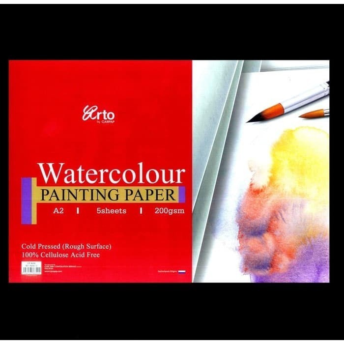 

Wow Arto Watercolour Painting Paper A2 200Gsm Kertas Cat Air Cellulose Hemat