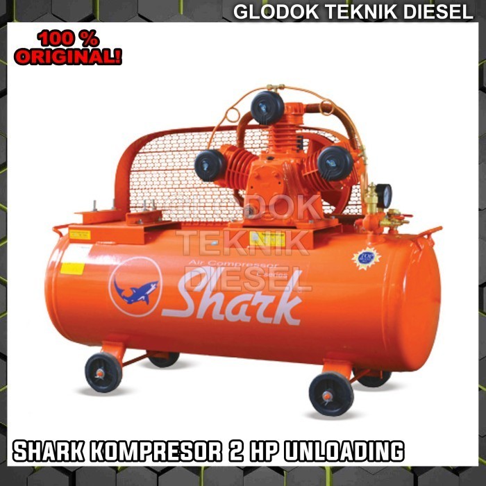 Terbaru Shark 2 Hp Pk Kompresor Angin + Engine Bensin Gx Air Compressor Ori Promo Terlaris