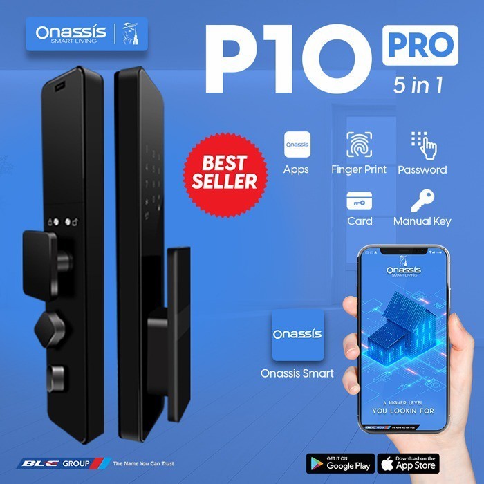 Terbaru Smart Home-Smart Lock Onassis P10-Pro Promo Terlaris