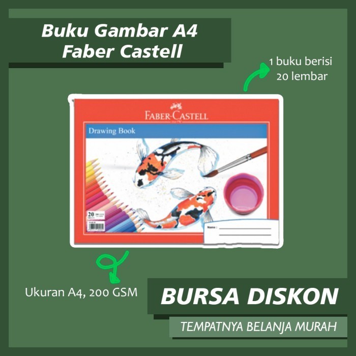 

Spesial Buku Gambar A4 Faber Castell Drawing Book Kertas Bergambar Menggambar Berkualitas