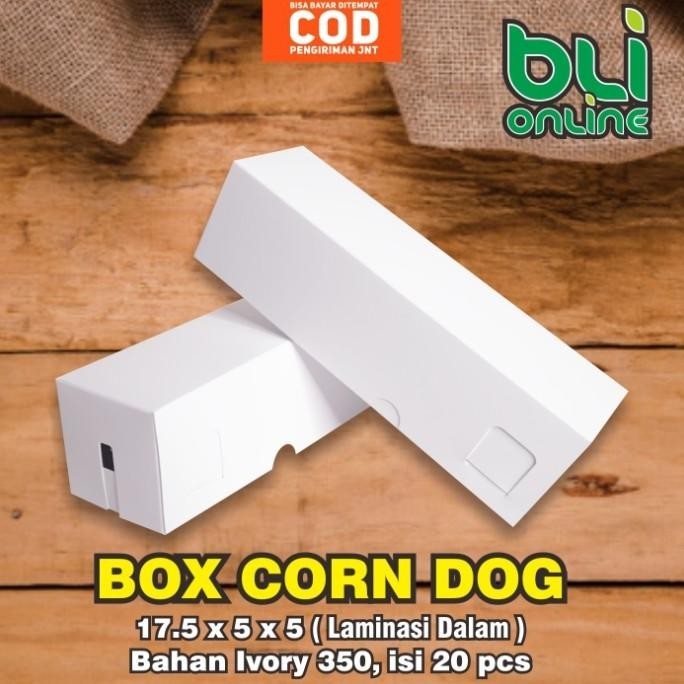 

Best! Box Corndog 17,5x5x5 / Sosis Bakar / / Kardus