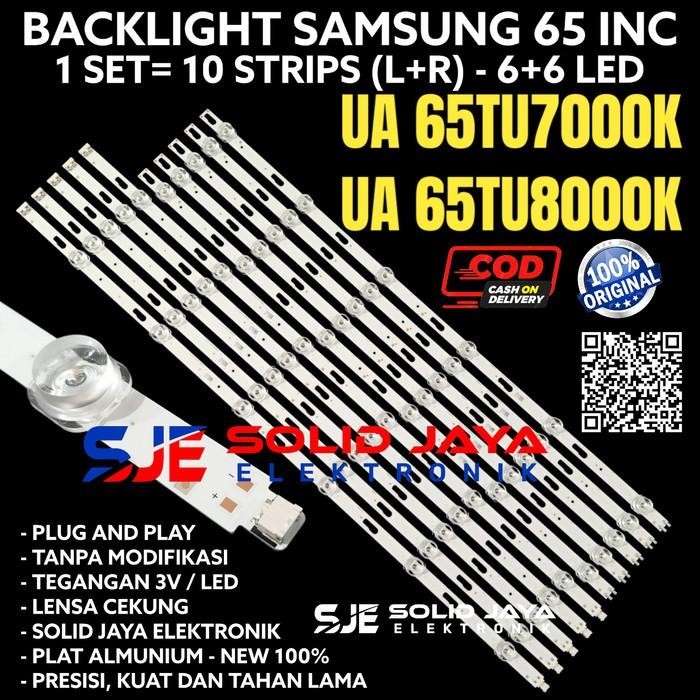 BACKLIGHT TV LED SAMSUNG 65 INC UA 65TU7000 65TU8000 65TU LAMPU BL 12K