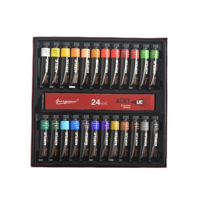 

Miliki Giorgione Acrylic Paint Cat Akrilik 12/24/30 Warna 12ml/botol - 12 warna !