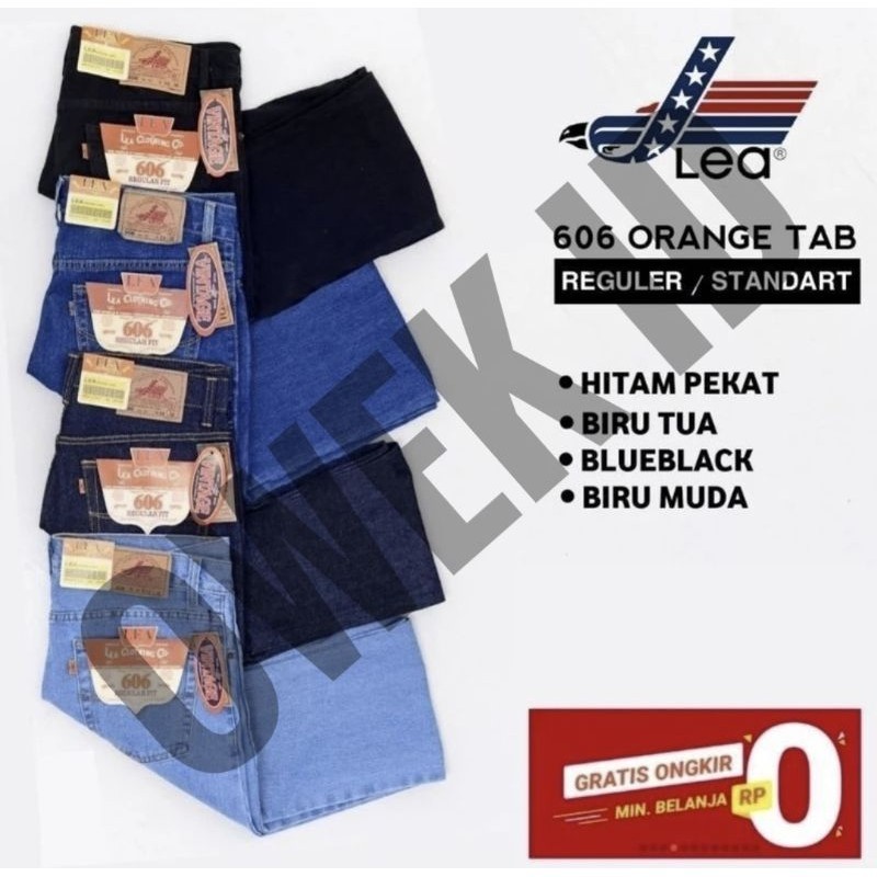 Celana Jeans Pria Lea 606 Reguler Original
