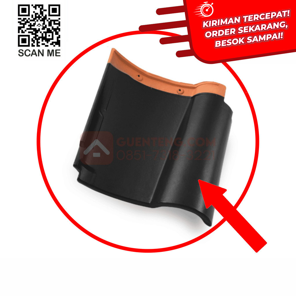 Genteng Keramik Kanmuri Espanica Warna Diamond Black - Hitam Terlaris