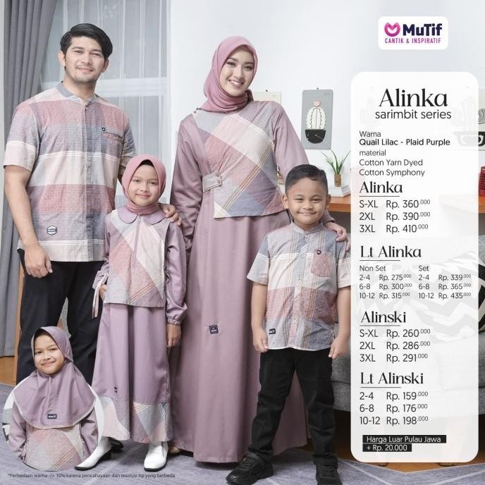 Ready Sarimbit Mutif Alinka Lilac Berkualitas