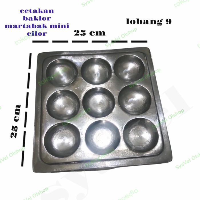 wajan cetakan martabak mini/cilor/cimin lobang 9