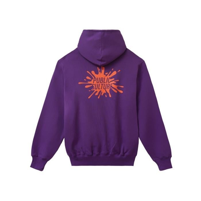 PUBLIC CULTURE - SPLASH ZIP UP HOODIE - DARK PURPLE