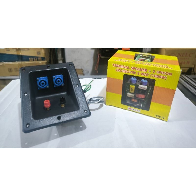 Terminal speaker + spikon Nelc  crossover 2 way (1000w) NTS12