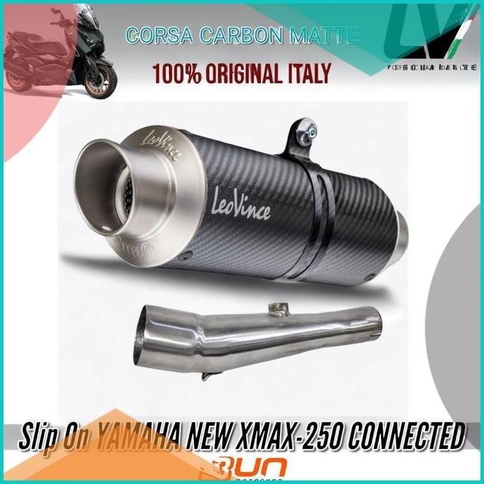 Leovince GP CORSA CARBON MATTE Original Slip On Yamaha XMAX 250 X MAX