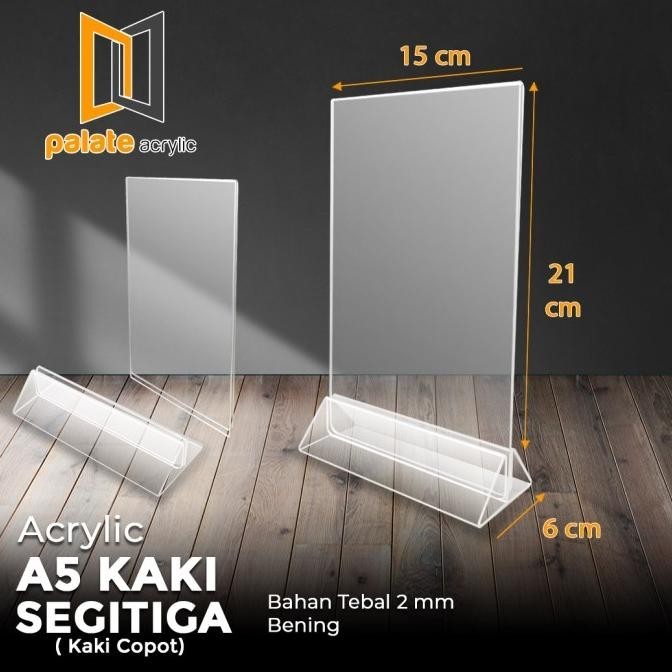 

sto Acrylic Tent Holder / Akrilik Tent Card A5 Tempat Brosur Segi Tiga