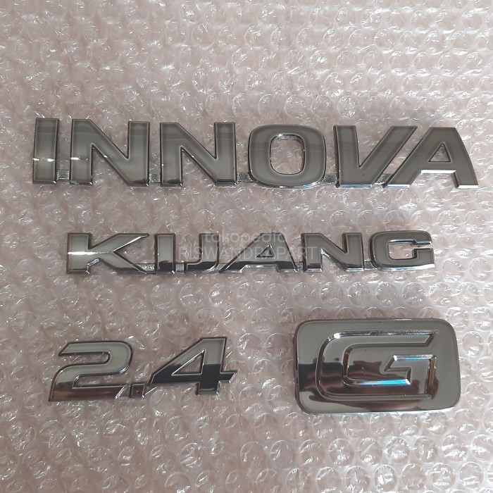 EMBLEM TULISAN INNOVA REBORN INNOVA KIJANG 2.4 G BLACK CHROME 1 SET