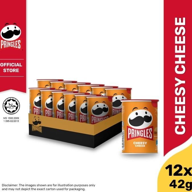 

[CARTON DEALS] Pringles Cheesy Cheese Keripik 42gr (12 pcs)
