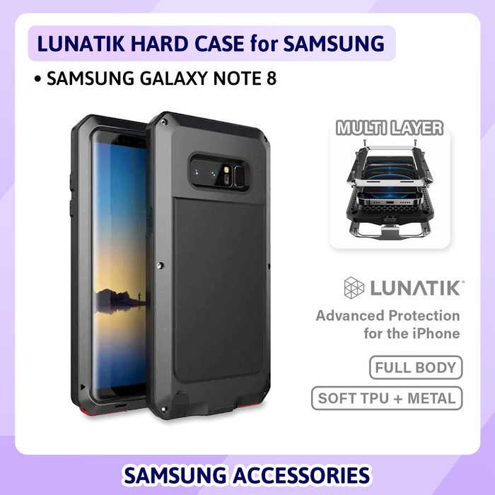 Samsung Galaxy Note 8 Lunatik Rugged Armor Case Hard Casing Full Cover