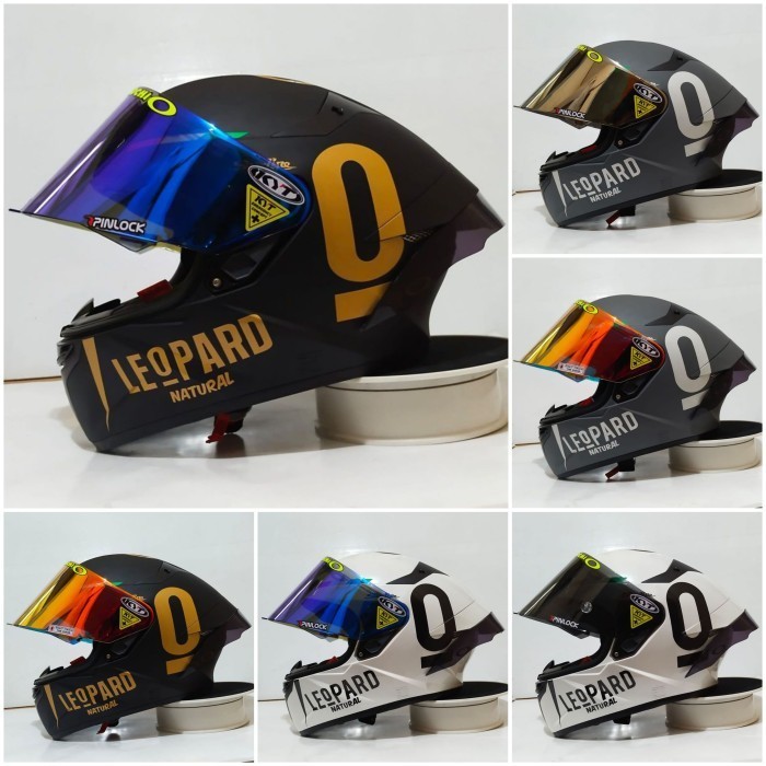 helm full face KYT TT COURSE SOLID PAKET GANTENG LEOPARD ORIGINAL KYT