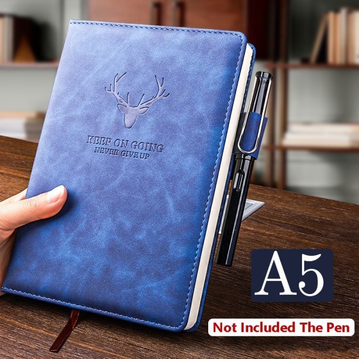 

Hadir Buku Catatan Kerja Jurnal Tebal Cover Kulit Kertas A5 180 Lembar-Biru Terlaris