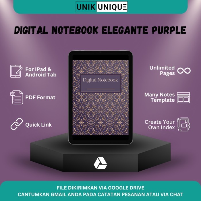 

Menakjubkan Digital Notebook Elegante Purple - Buku Journal Jurnal Diary Notes Diskon