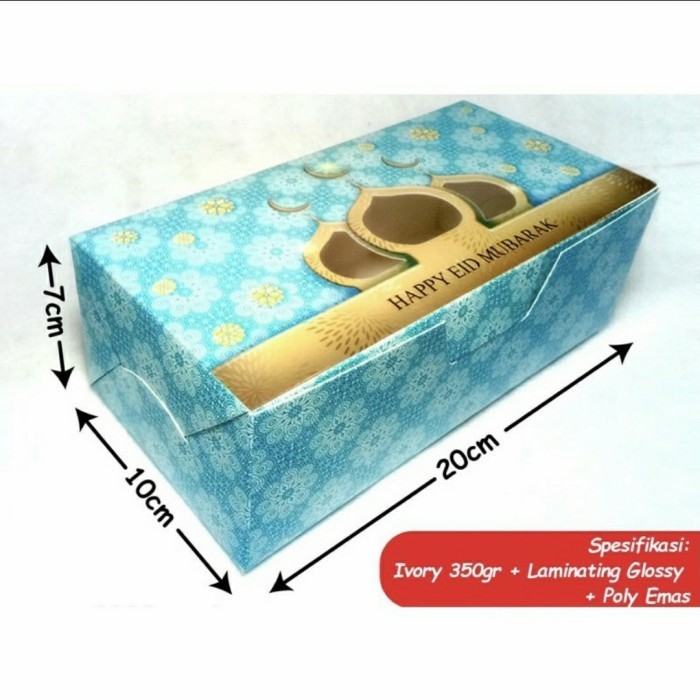 BOX DUS KUE LEBARAN IDUL FITRI (20cm x 10cm x 7cm)