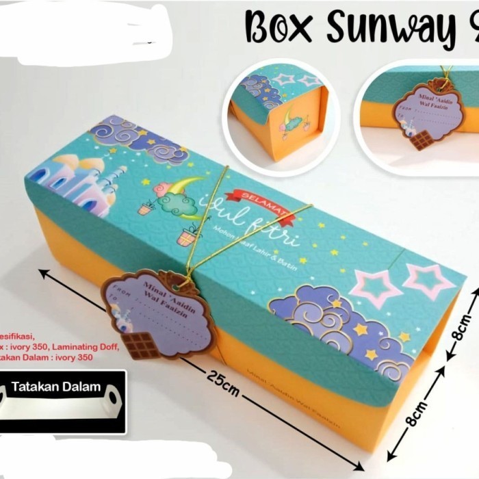 Kotak Kardus Box Bolu Gulung Kue Bronis Parcel Lebaran Idul Fitri