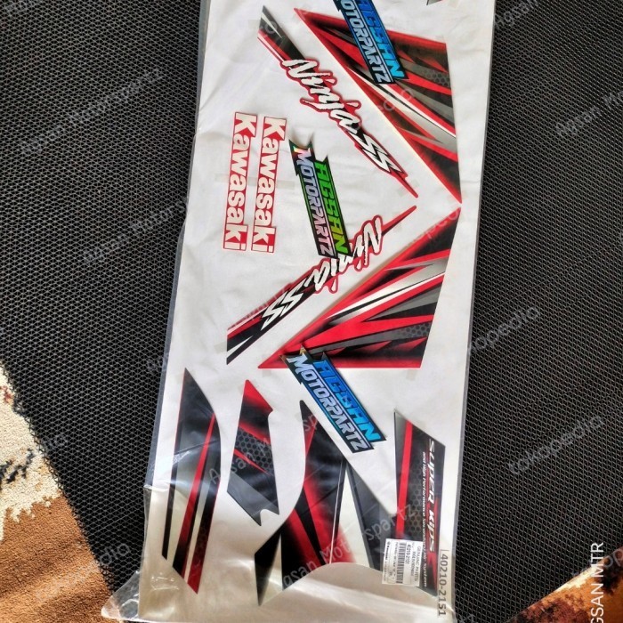 Stiker set ninja R SS merah 2013 Original Kawasaki