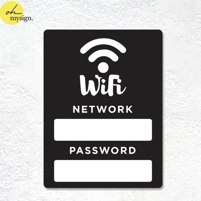

Papan Akrilik WiFi Sign Board Tulis Password