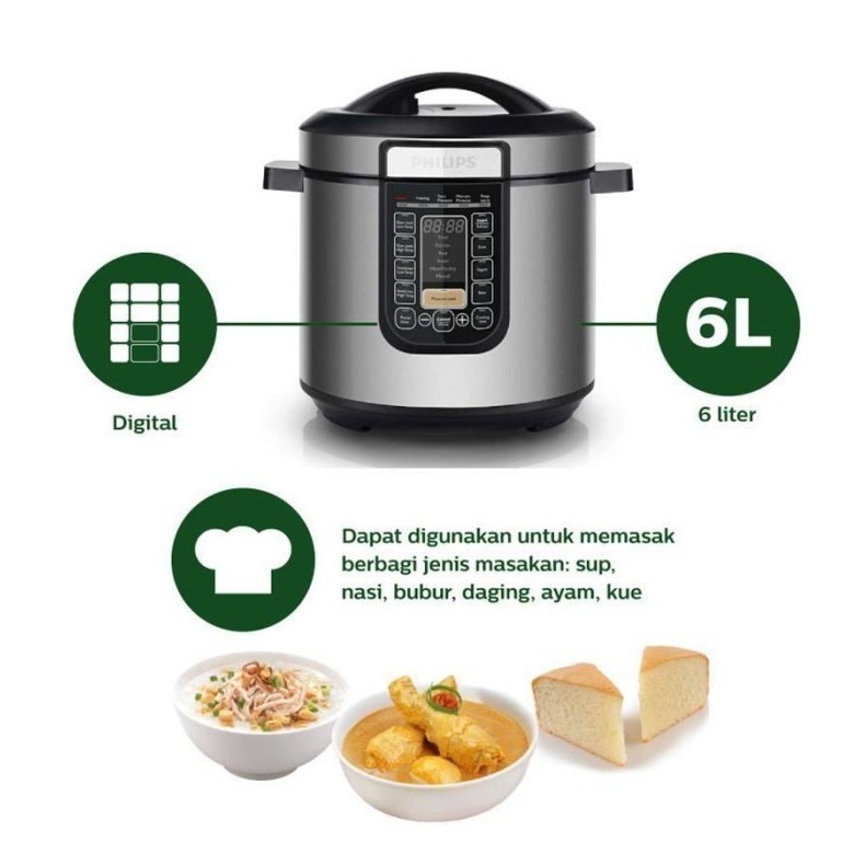 PHILIPS Electric Pressure Cooker - HD2137 Rice Cooker Philips HD-2137