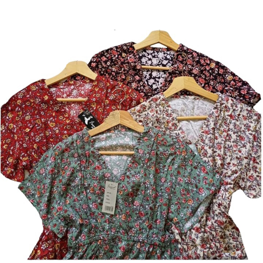 Widia Sexy Dress Daster Bahan Rayon Premium Leher V Neck