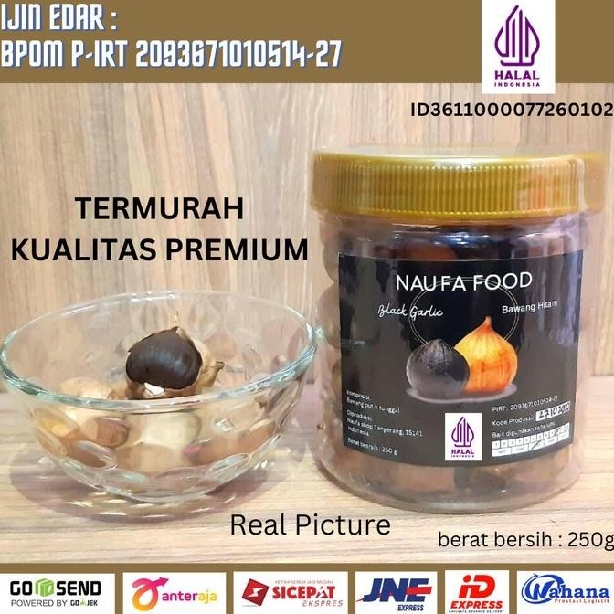 

Black Garlic Bawang Hitam Tunggal / Lanang - Naufa Food 250 gr MRS03