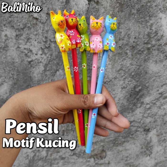 

favorit] PENSIL MOTIF KUCING LUCU/PENSIL UNIK/PENSIL HIAS/PENSIL BALI