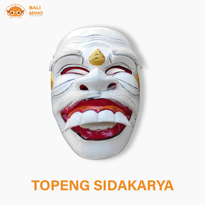 ```````] TOPENG SIDAKARYA BALI/TOPENG KAYU BALI/TOPENG TERTAWA/TOPENG UNIK