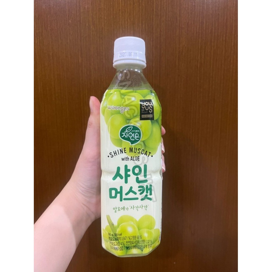 

Woongjin Shine Muscat With Aloe Korea Minuman Lidah Buaya Anggur