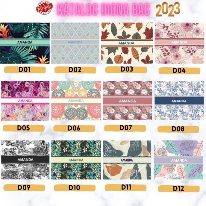 Termurah Tas Diona Custom Nama Satuan Printing Oscar | Tas Nama