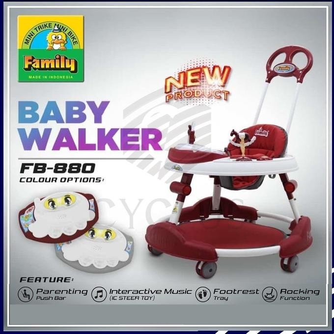 Baby Walker Family 880 Fb-880 Musik Dorong Octopus Babywalker Family