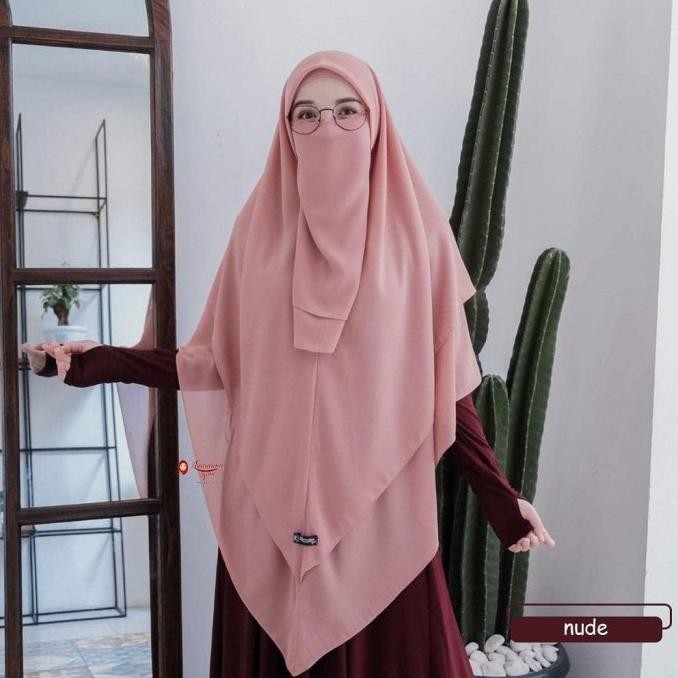 Terbaru Free Cadar Khimar Hijab Segi Empat Instan 2 Layer Jilbab Instant Jumbo Grosir