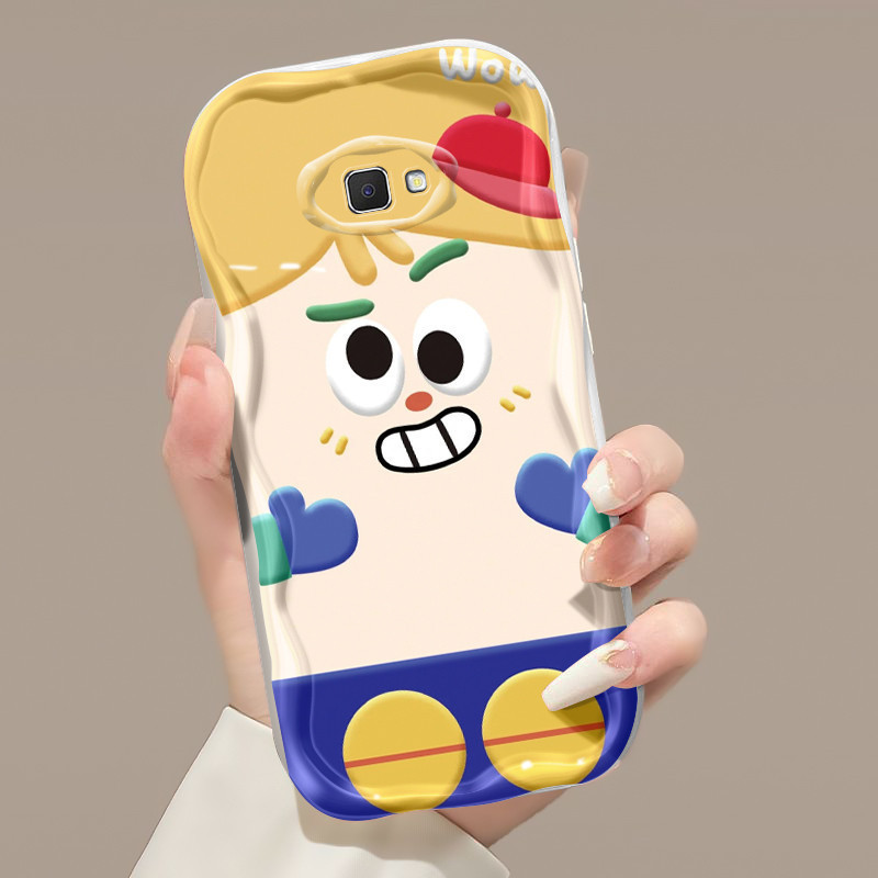 Casing Hp Samsung J7 Prime J7 Prime 2 J2 Prime Case HP mulut besar pola boneka Casing ganda pelindun