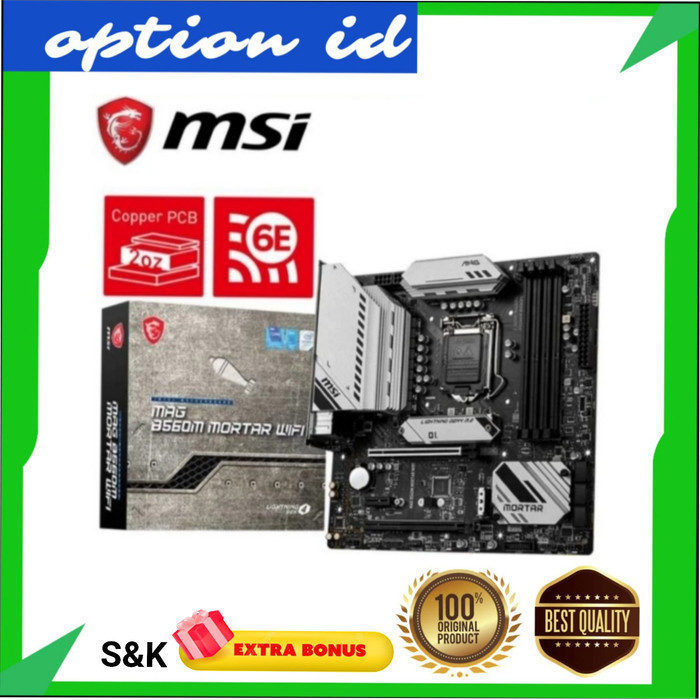 Best Motherboard Msi Mag B560M Mortar Wifi Intel B560 Lga 1200 Ddr4 Matx