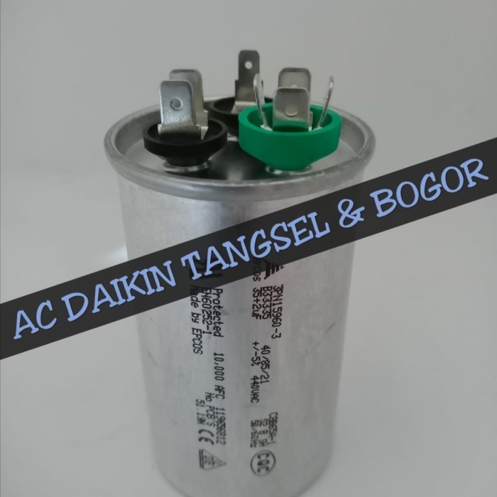 Terlaris Capacitor / Kapasitor Ac Daikin 2Pk 2.5Pk Ftc50Nv Ftc60Nv 35+2Uf Ori Promo Terbaru