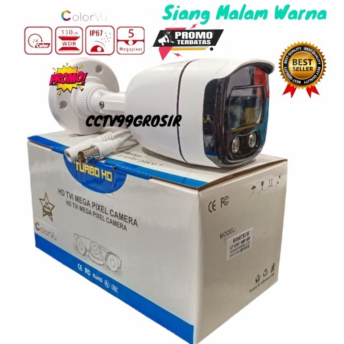Murah KAMERA CCTV OUTDOOR COLORVU 1080P LENS 5MP IR LED ARRAY
