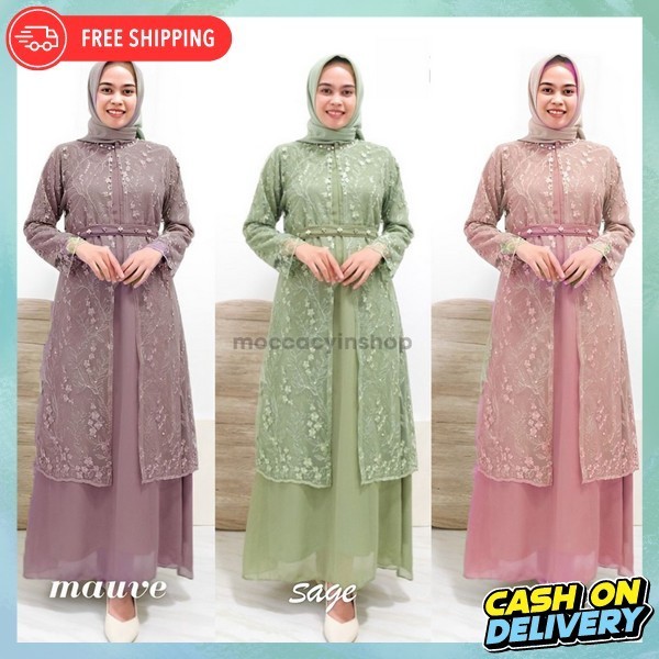 Gamis Broklat Terbaru Gamis Brukat Remaja Perempuan Gakis Borkat Terkini Gammis Brukat Lebaran Idul 