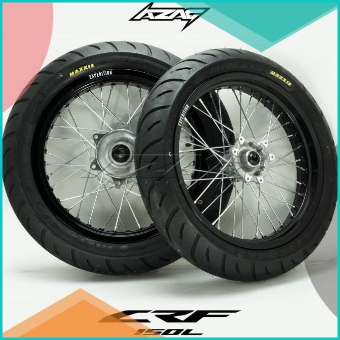 ban set motor honda crf 150 modif supermoto maxxis expedition wilwood