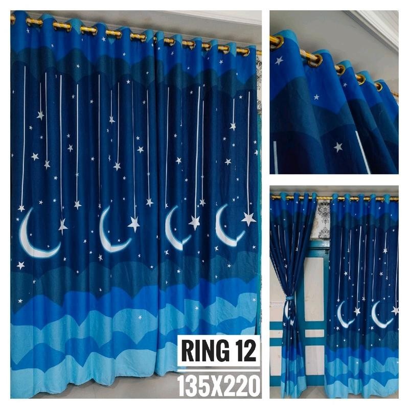 Gorden pintu dan jendela minimal STARY NIGHT Kain