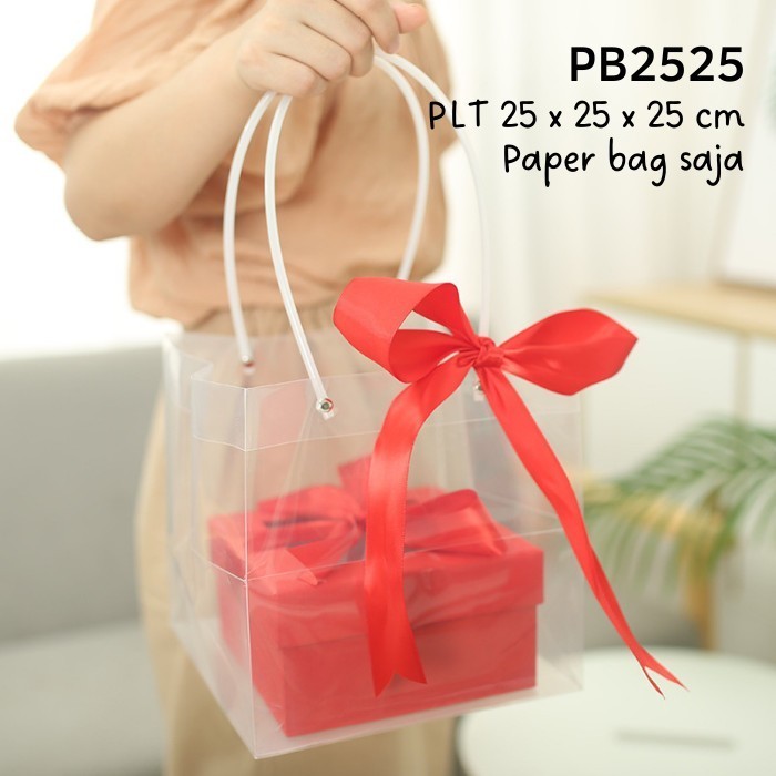 

populer] PB2525 Paper Bag Goodie Bag Plastik Hampers Kue Kado Hadiah