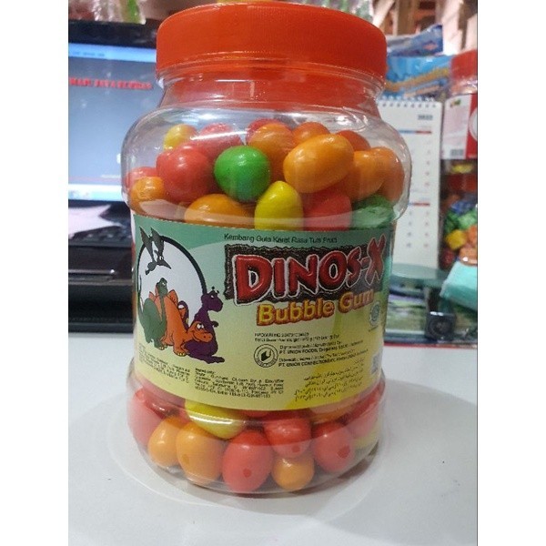 

Permen Karet Celan Sna Dinos X Telur Dinosaurus Tutti Frutti Aneka Rasa Buah (isi 195 pcs)