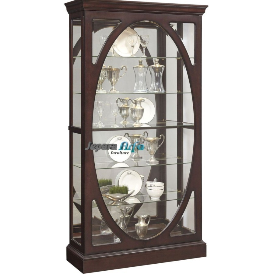 lemari pajangan minimalis jati ruang tamu new